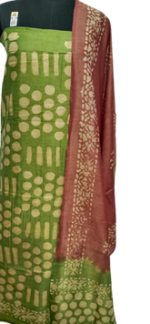 Cotton dupion batik print suit SILK ZONE